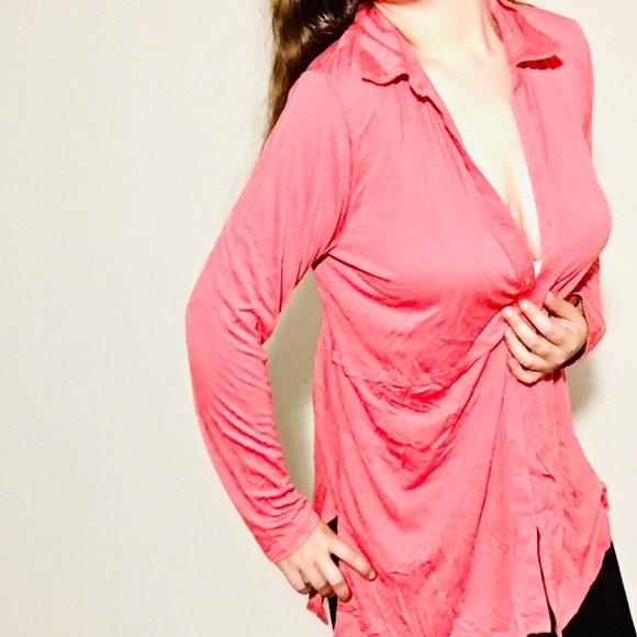 • melon long flowy j.jill soft cardigan • - Picture 7 of 7